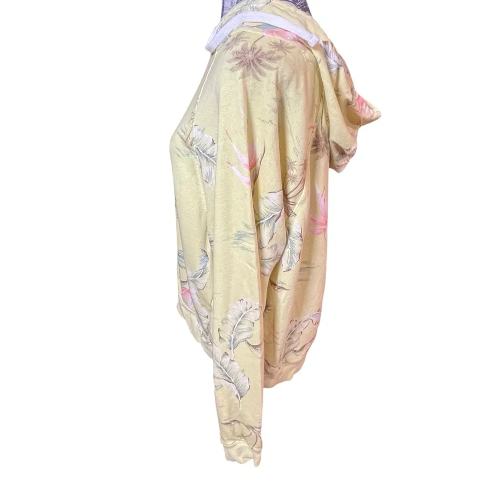 Billabong Yellow Pink Long Sleeve Hooded Sweatshirt - Picture 3 of 9
